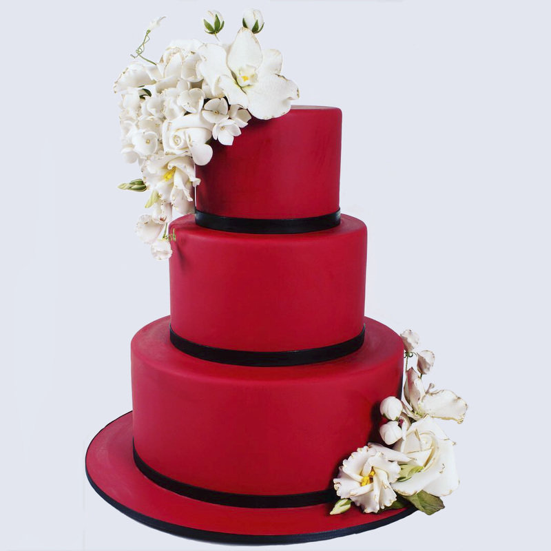 Свадебные торты с цветами 